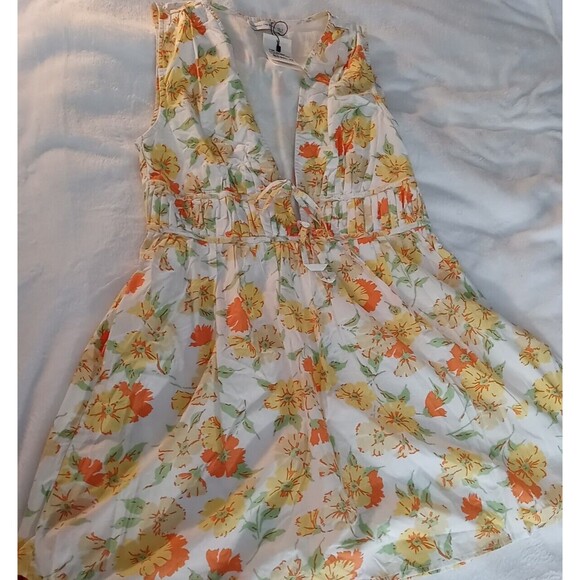 FAITHFULL THE BRAND Korita Mini Dress Palermo Floral Print Lined Size 10/XL - Picture 7 of 12